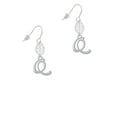 thumbnail image 2 of Delight Jewelry Silvertone Small Gelato Script Initial - Q - Silvertone Leaf French Earrings, 2 of 5
