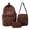 Brown, variant on Large Capacity 3 Piece Backpack For Students Cute Cartoon Style Travel With Spacious Compartments And Comfortable Straps Back To School Backpack