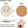 thumbnail image 3 of Cute Sheep 2.5 inch Car Coaster Absorbent Ceramic Stone Drink Holder for Cup Holder 2 Pcs Home Decor, 3 of 6