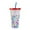 White, variant on MOQIN 24oz Plastic Water Cups With Lids and Straws, Couple Cup,Heart Shape Plastic Transparent Straw Cup, Tumblers and Water Glasses for Valentine's Day, New Year, Birthday Gifts - Reuasble