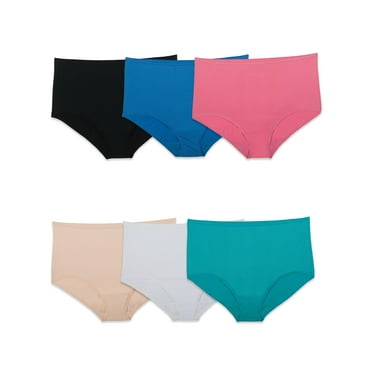 Women's Underwear Classic Nylon Panties Full Cut Carole Briefs, 3-Pack ...