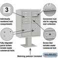 thumbnail image 5 of Salsbury Industries Pedestal Mounted Units 11 Door Front Load 4C Horizontal Cluster Box Unit with 2 Parcel Lockers, 5 of 7