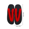 thumbnail image 2 of GAXIRE Red Cloth Clog Sandals with Flat Sole for Men 1 Pair Japanese Style 36-40, 2 of 8