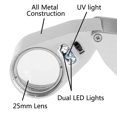 thumbnail image 1 of Lupa de joyero con iluminación LED de 40 aumentos, amplio alcance, lupa para ojos, buena para jardín, joyas, antigüedades, monedas, rocas, sellos, pasatiempos, relojes, 1 of 4