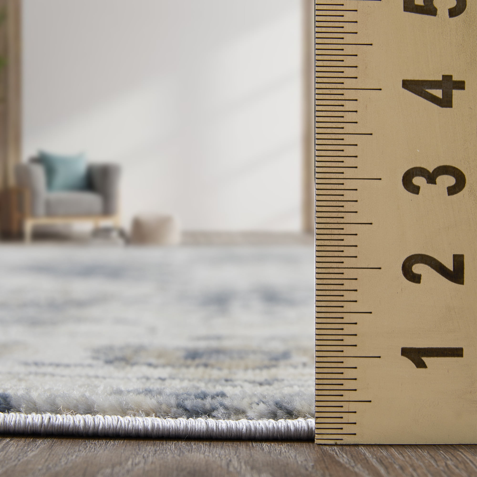 Loomaknoti Kehleigh Auborn 2' x 3' Blue Oriental Indoor Area Rug
