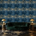 thumbnail image 3 of Boho Peel and Stick Wallpaper Magical Forest Art Golden Light Sparkling Dust Wall Mural 23.6in x 9.8ft Self Adhesive Removable Wall Paper Renter Friendly Wallpaper for Nursery Bedroom Cabinets, 3 of 8