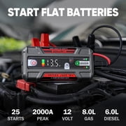 LOKITHOR J400 2000A Car Jump Starter with ConnectMax Force Start for 8L Gas/6L Diesel 12V Portable Battery Booster, Power Bank for SUV, Truck & Pickup