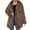 Brown, variant on LYXSSBYX Winter Coats for Women Trendy Womens Ladies Warm Faux Furry Long Coat Jacket Winter Solid Turn Down Collar Outerwear