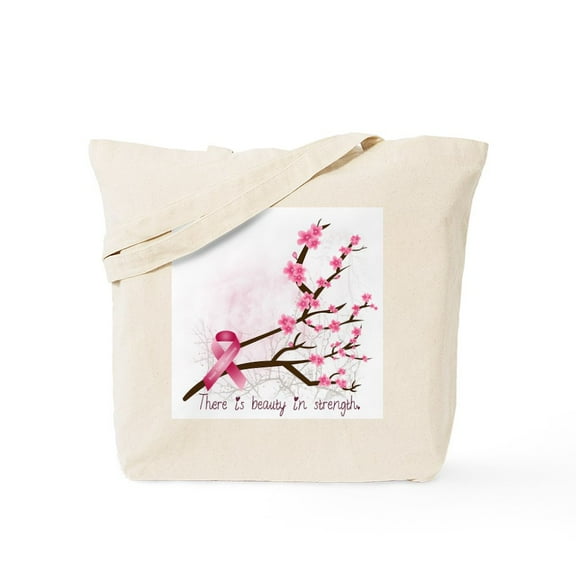 CafePress - Breast Cancer Awareness Tote Bag - Unisex Canvas Tote Bag, Beige, 1-Piece