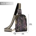 thumbnail image 2 of FORMRS Womens Crossbody Sling Bag Travel Daypack Shoulder Chest Backpack, Dark Gothic Floral, 2 of 7