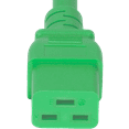 thumbnail image 2 of World Cord Sets 4 Foot IEC 60320 C20 to C19 Heavy Duty PDU Style 20 Amp Power Cable (Green), 2 of 4