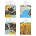 thumbnail image 2 of Goofa Funny Countryside Donkey Tissue Box Cover PVC Leather Tissue Holder Square Facial Tissue Case Facial Paper Organizer Dispenser for Bathroom, Vanity Countertop, 2 of 8