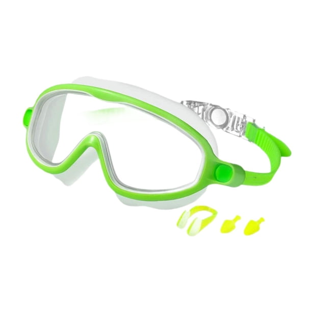 Gafas de natación para niños, cómodas, transparentes, antivaho, para piscina, niños y niñas, para interiores y verde