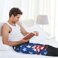 thumbnail image 5 of Susaid Shark With USA Flag Print Mens Pajama Pants Set Sleep & Lounge Pants, PJ Bottoms with Pockets and Button Fly-X-Large, 5 of 6