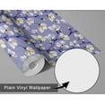 thumbnail image 6 of S4Sassy Peel and Stick Walls Covering, Blossom Bloom Print- Asian Style Wall Mural, Instant Walls Makeover for Bathroom, Laundry Room, Closet Interior- Self-Adhesive Wallpaper Vinyl- Purple, 25"x120", 6 of 9