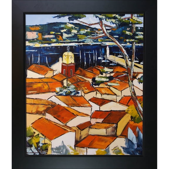 La Pastiche Atelier De Jiel 'Saint Tropez Roofs' Framed Fine Art Print
