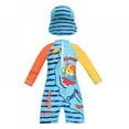 thumbnail image 1 of AJZIOJIRO Baby Boys Sunsuits/Toddler Swimsuits UPF 50+ Sun Protection One Piece Full-Length Zipper Swimwear with Sun Cap., 1 of 4