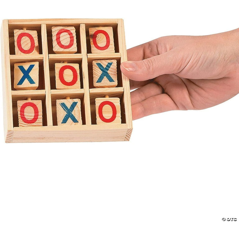 Wooden Tic-tac-toe Board Game Noughts And Crosses Game X O