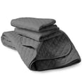 thumbnail image 2 of Juego de Edredón Bare Home 3 Piezas Cubrecama Matrimonial/Queen Gris, 2 of 4