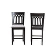 thumbnail image 3 of Baxton Studio Genesis Modern Grey Fabric and Dark Brown Finished Wood 2-Piece Counter Stool Set, 3 of 7