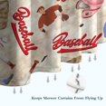 thumbnail image 6 of Beige Baseball Elements Pattern Shower Curtain 36"x72" ,Bathroom Decorative Shower Curtains Set with 12 Hooks,Modern Waterproof Washable Shower Curtain, 6 of 6