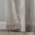 thumbnail image 3 of VCNY Home Taupe 3D Clip Sheer Rod Pocket Curtain Panel, 52" x 95", 3 of 5