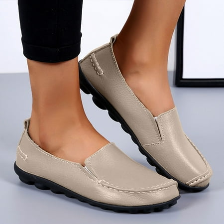 Daznico Womens Loafers Comfort Flats Shoes Womens Breathable Lace Up Shoes Flats Casual Shoes Size 6.5