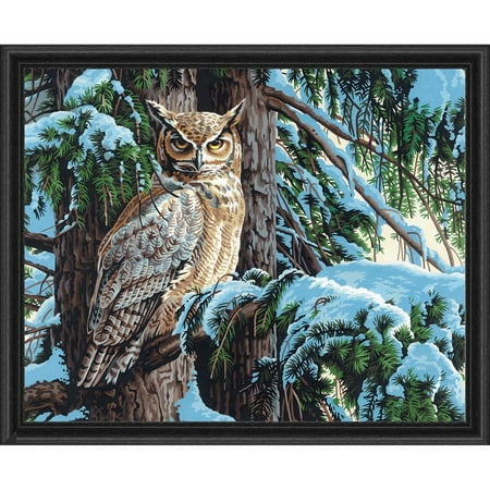 UPC: 0088677917722 | Paintworks® Great Horned Owl Kit & Frame Paint-by-Number Kit