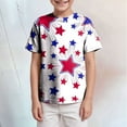 thumbnail image 2 of Zshosam Usa Tshirt Kids Summer Boys Shirts Kids T-Shirt Graphic Tee Soft Crewneck Short Sleeve Tops Size 8T 9T,(Blue 8-9 Years), 2 of 4