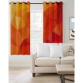 thumbnail image 2 of Red Orange Blackout Curtains 63 Inches Long for Bedroom, Modern Abstract Ombre Geometric Aesthetic Thermal Insulated Room Darkening Black Out Window Curtain Panels Grommet Drapes for Living Room, 2 of 8