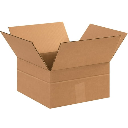 Box Partners Flat Corrugated Bxs,12x12x4,Kraft,25/BDL - BXP 12124