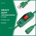 3 Prong Outdoor Extension Cord with Waterproof Switch 1875W Heavy Duty