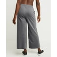 thumbnail image 5 of Hanes Originals Women's French Terry Wide Leg Cropped Pants Black Heather L, 5 of 7
