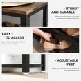 thumbnail image 6 of 28.7" Shoe Rack Bench 3-Tier Shoe Shelf Storage Bench with Metal Mesh Shelves and Seat Shoe Rack Brown, 6 of 7
