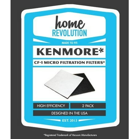 Kenmore Brands - Kenmore CF-1 Home Revolution Brand Progressive and Whispertone Foam Replacement Filters 2PK; Compare to Sears Kenmore Vacuum Part # 86883, CF-1 (CF1), 20-86883 (2086883), 4370616, 8175084, 20-40321, 2040321, 40321, Ultracare Kenmore 610461 filters, Panasonic MCV9568, AC37KAKTZ000