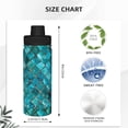 thumbnail image 3 of Cauagu Square Glass Mosaic Print 18oz Vacuum Insulated Stainless Steel Water Bottle,Coffee Travel Mug Spill Proof with Lid,Thermos Cup for Keep Hot/Ice Water Drinks, 3 of 7