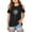 Black, variant on WOYY Toddler Girls Cold Shoulder T Shirt Dandelion Print Short Sleeve T-Shirt, Sizes 3-12