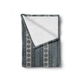 thumbnail image 2 of Mandala Soft Flannel Fleece Throw Blanket, Paisley and Round Motifs South Inspirations Native Culture, Cozy Plush for Indoor and Outdoor Use, 60" x 80", Grey Tan Beige, by Ambesonne, 2 of 6