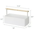 thumbnail image 7 of Yamazaki Home Storage Caddy - 2 Sizes, White, Steel + Wood, Large, Handle, No Assembly, 7 of 7
