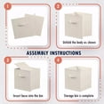 thumbnail image 2 of Caja de almacenamiento de ropa plegable BLOSOOM Juego de 3 beige, 2 of 4