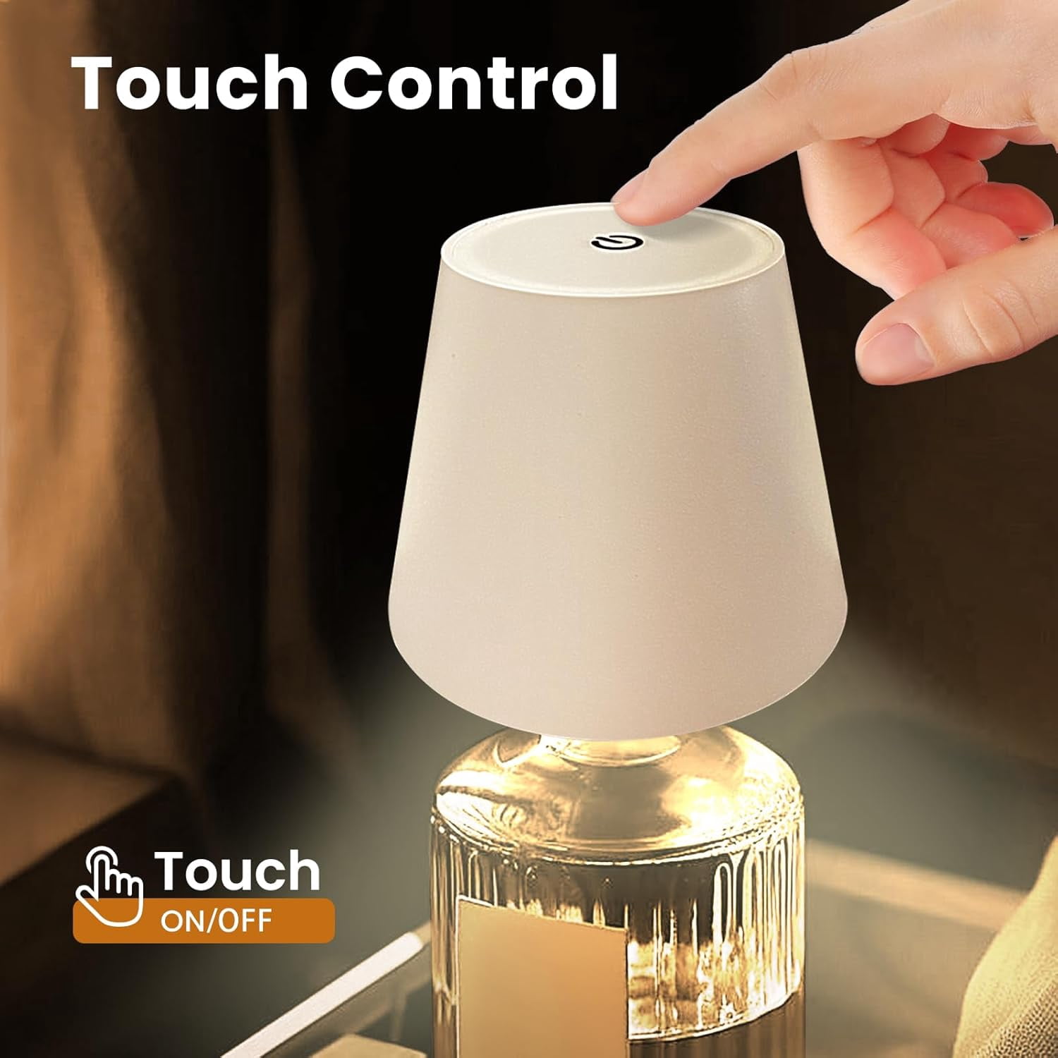 Wireless Bottle Lamp, 3 Color Stepless Dimming Rechargeable LED Wine Bottle Lights, Touch Wine Bottle Lamp with RGB Breathing Light Cordless Table Lamp for Bars Restaurants