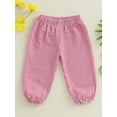 thumbnail image 4 of BemeyourBBs Kids Girls Boys Jogger Pants Loose Plaid Print Elastic Waist Trousers, 4 of 9