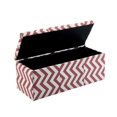 thumbnail image 2 of Furniture of America Laina Contemporary Fabric Storage Bench in Red, 2 of 5