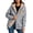 S113 Gray, variant on Women's Halloween Ghost Graphic Hoodie Sherpa Lined Zip Up Sweatshirt Warm Fleece Jacket Fall Winter Casual Novelty Cute Pumpkin Coat Outerwear Pockets Wine,M