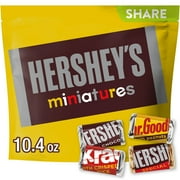 Hershey's Miniatures Assorted Chocolate Candy, Share Pack 10.4 oz