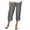 Dark Gray, variant on Women's Wide Leg Capri Pants Lightweight High Waisted Palazzo Casual Trousers Loose Cropped Lounge Pants