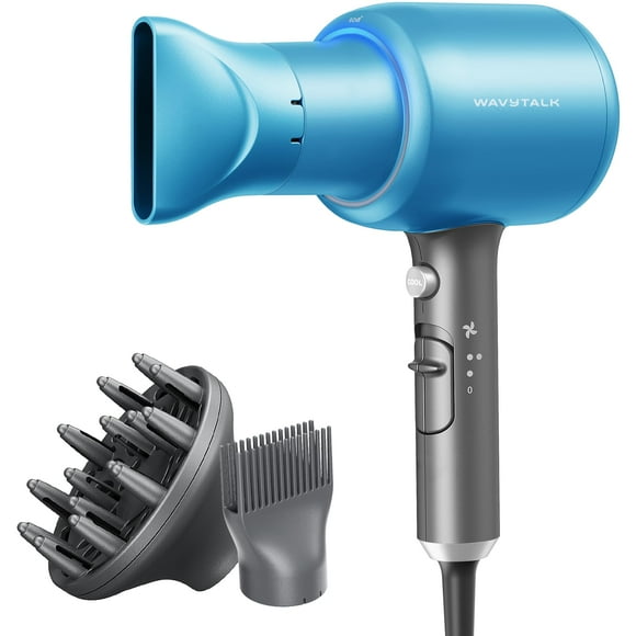 Secador de pelo con difusor, secador de pelo iónico Blown Away para cabello rizado con peine, secador de pelo de secad