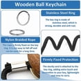 thumbnail image 2 of 12PCS Floating Cork Keyring, Floatable Wooden Ball Key Chain for Water Sport Swimming Diving Fishing Swimming, 2 of 6