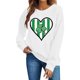 thumbnail image 5 of Suéteres de Manga Larga de Mujer con Cuello Redondo Impreso Suelto Casual para la Fiesta Del Día de San Patricio Y el Uso Diario, 5 of 6