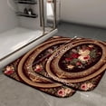 thumbnail image 2 of 1pc Floral Oval Pattern Absorbent Non-Slip Bathroom Thickened Flannel Rug Decor,Soft,Quick Drying,Suitable For Indoor/outdoor Use,Bathrooms,Bedrooms,Kitchens,Terrace,Laundry Rooms,16"x24", 2 of 9